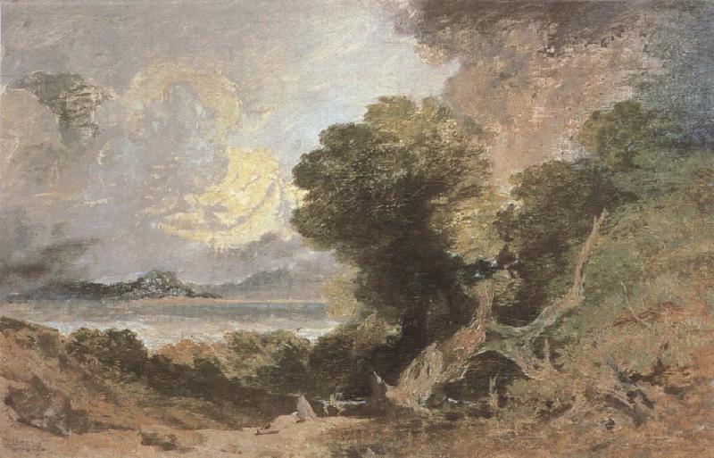 Joseph Mallord William Turner The tree at the edge of lake Germany oil painting art